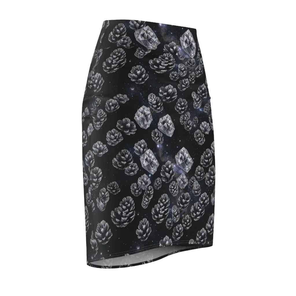 Cosmic Cone Constellation on Pencil Skirt — Front Side
