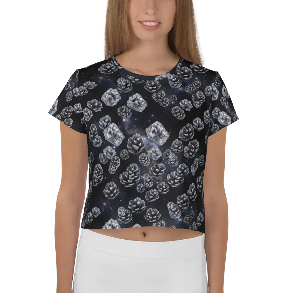 Cosmic Cone Constellation on Crop Tee — Front