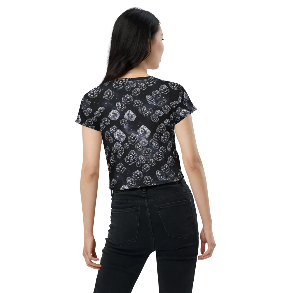Cosmic Cone Constellation on Crop Tee — Back