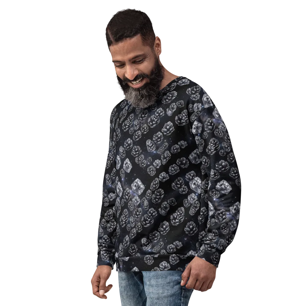 Cosmic Cone Constellation on Sweatshirt — Left Front
