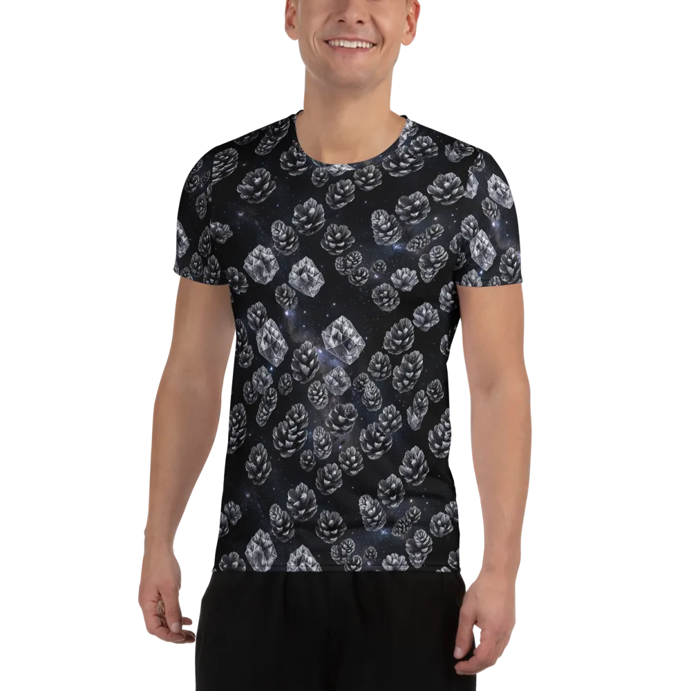 Cosmic Cone Constellation on Men's Athletic T-Shirt — Front