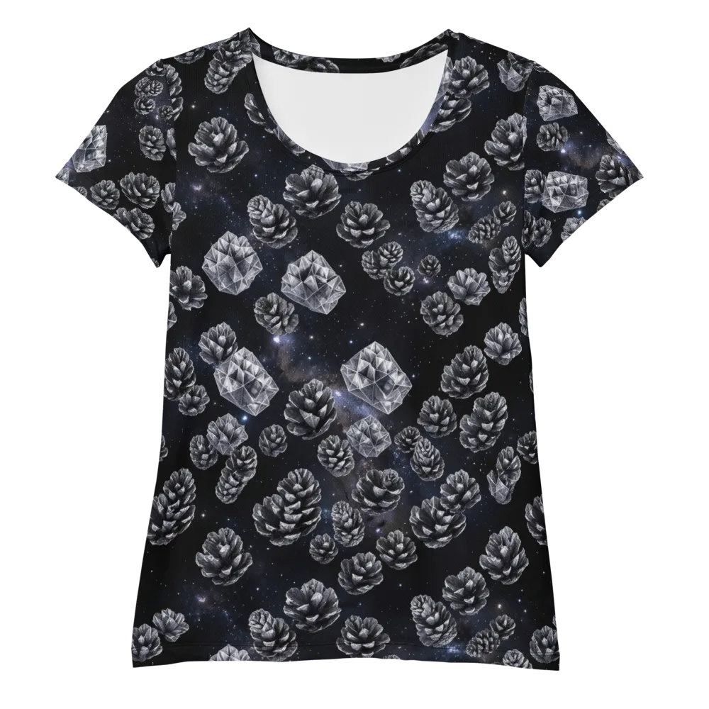 Cosmic Cone Constellation on Women's Athletic T-Shirt — Front