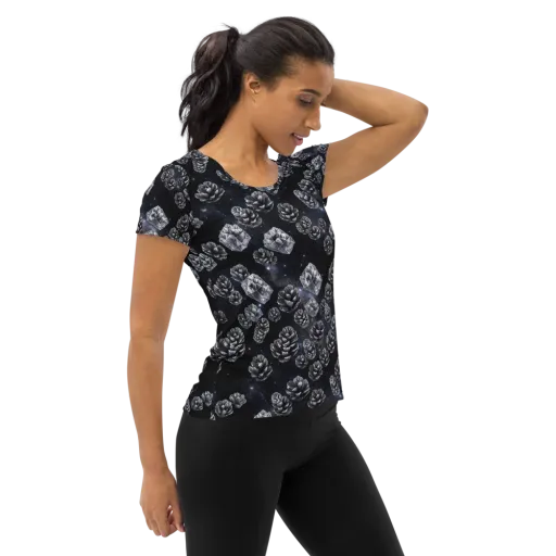 Cosmic Cone Constellation on a Women's Athletic T-Shirt