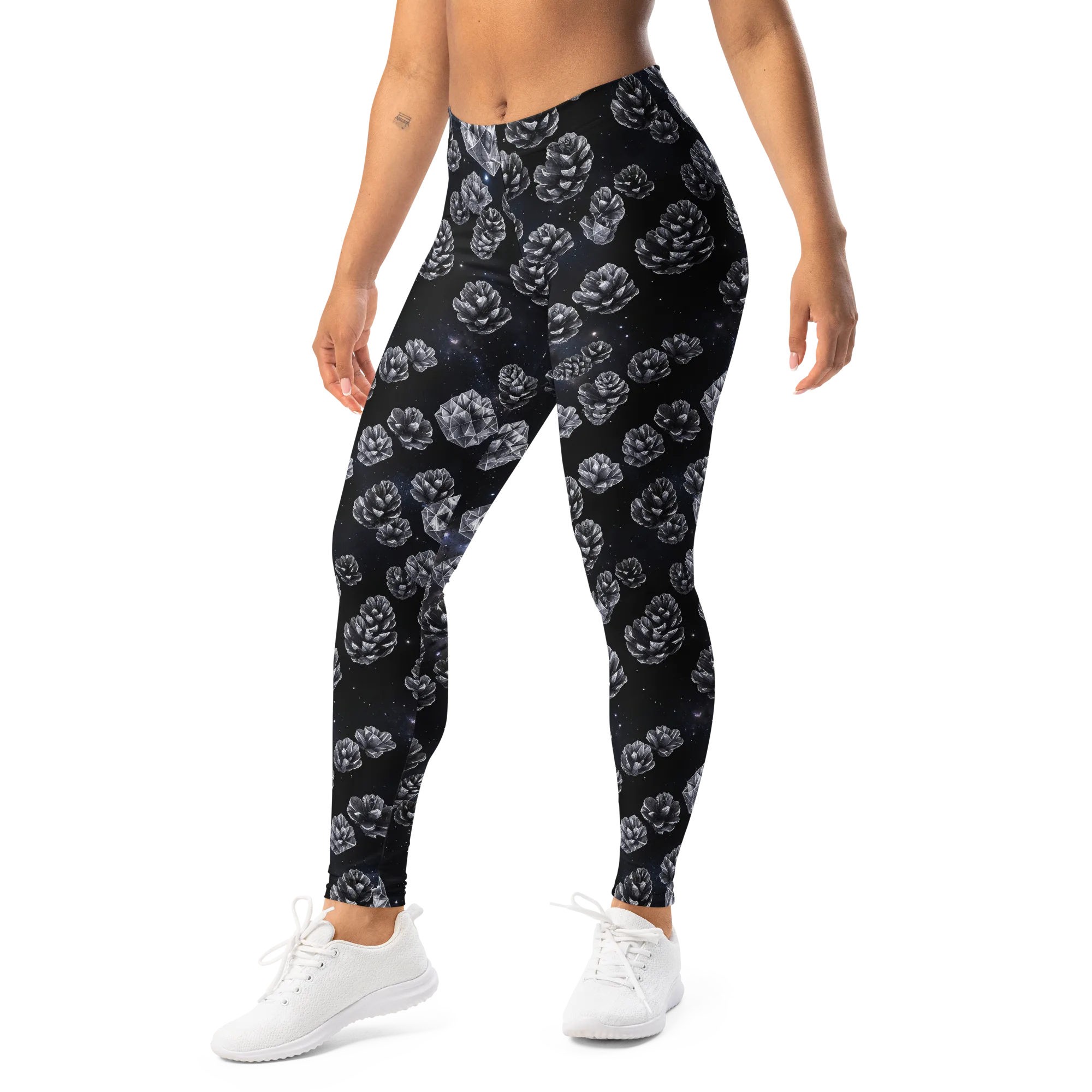 Cosmic Cone Constellation on Leggings — Left Front