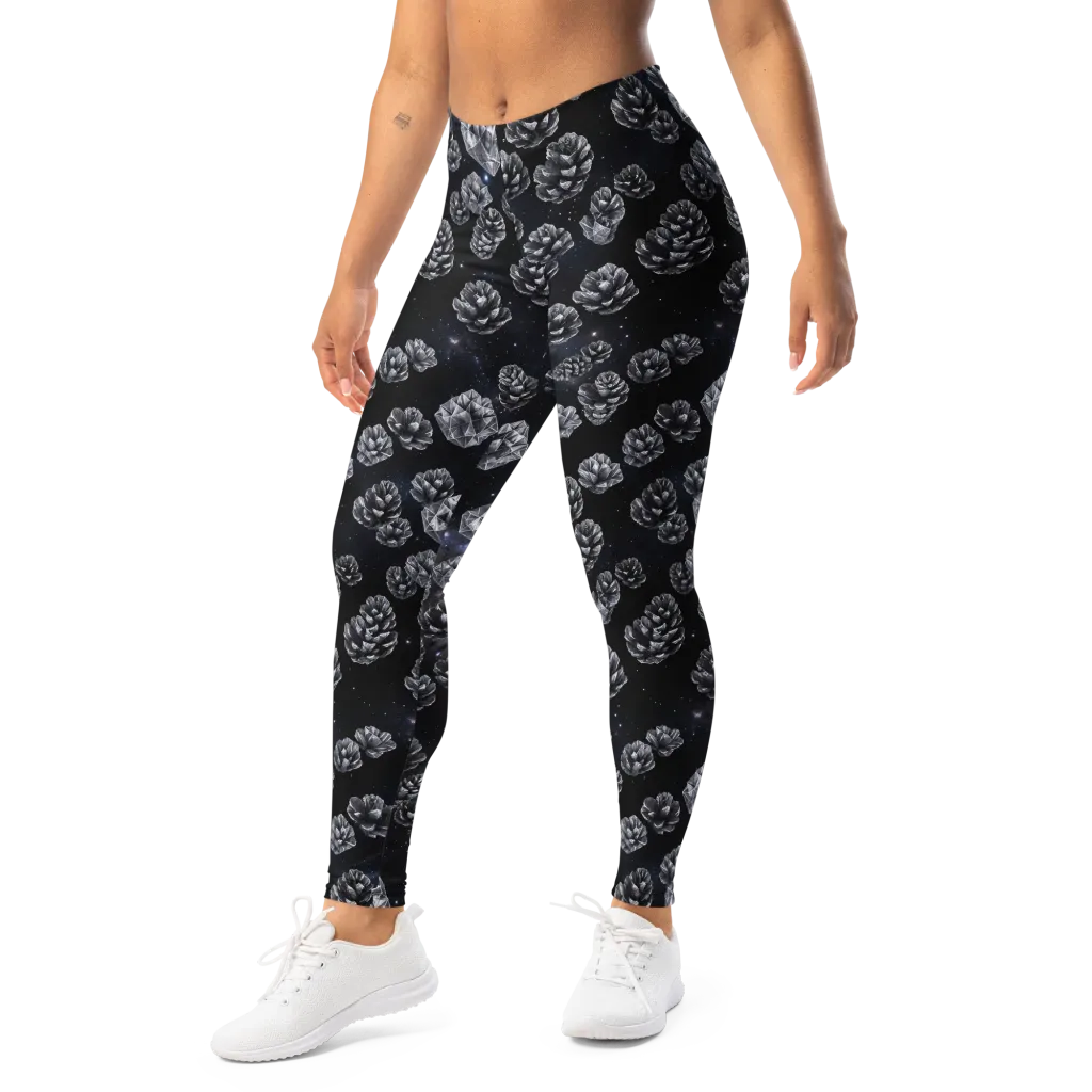 Cosmic Cone Constellation on Leggings — Left Front