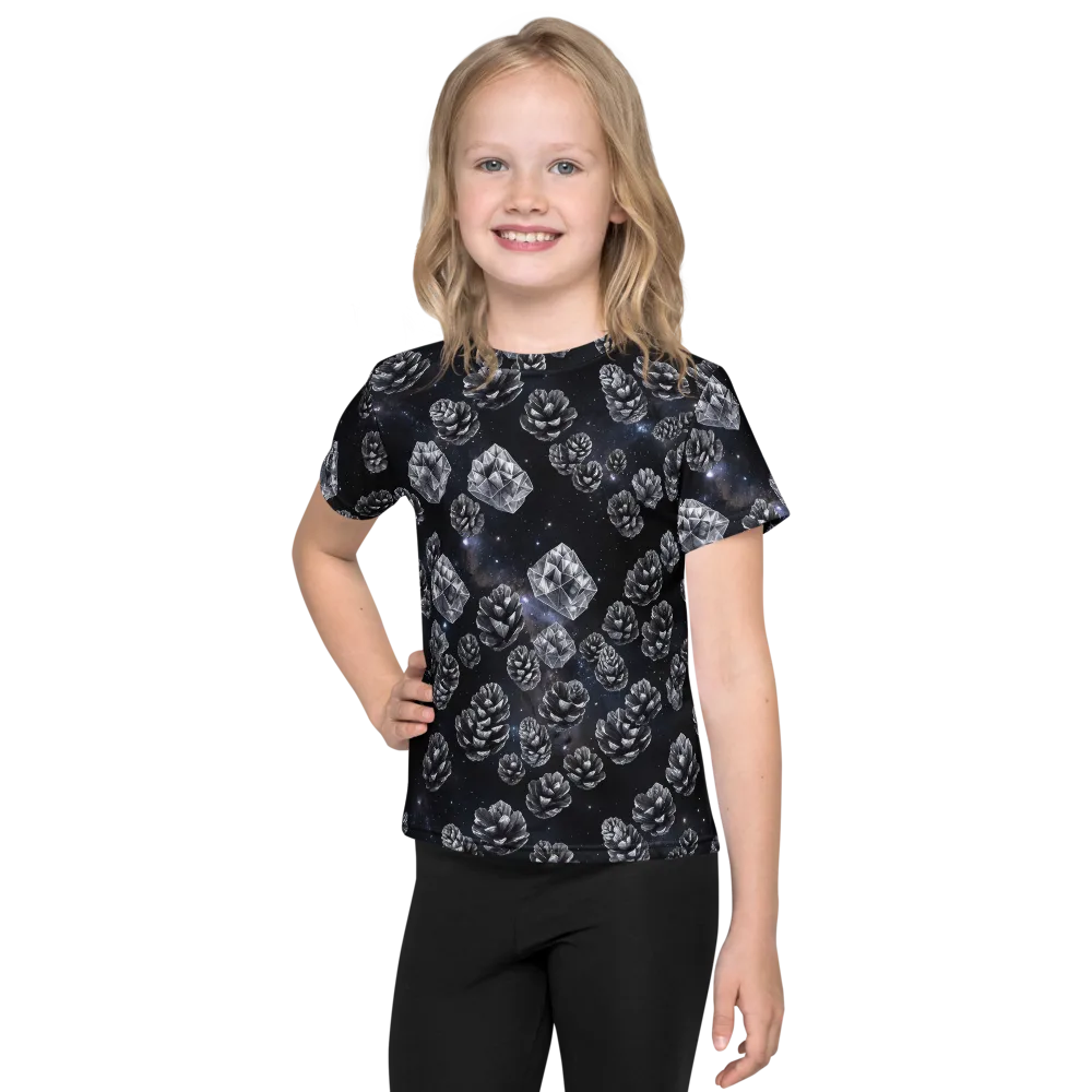 Cosmic Cone Constellation on Kids Crew Neck T-Shirt — Front