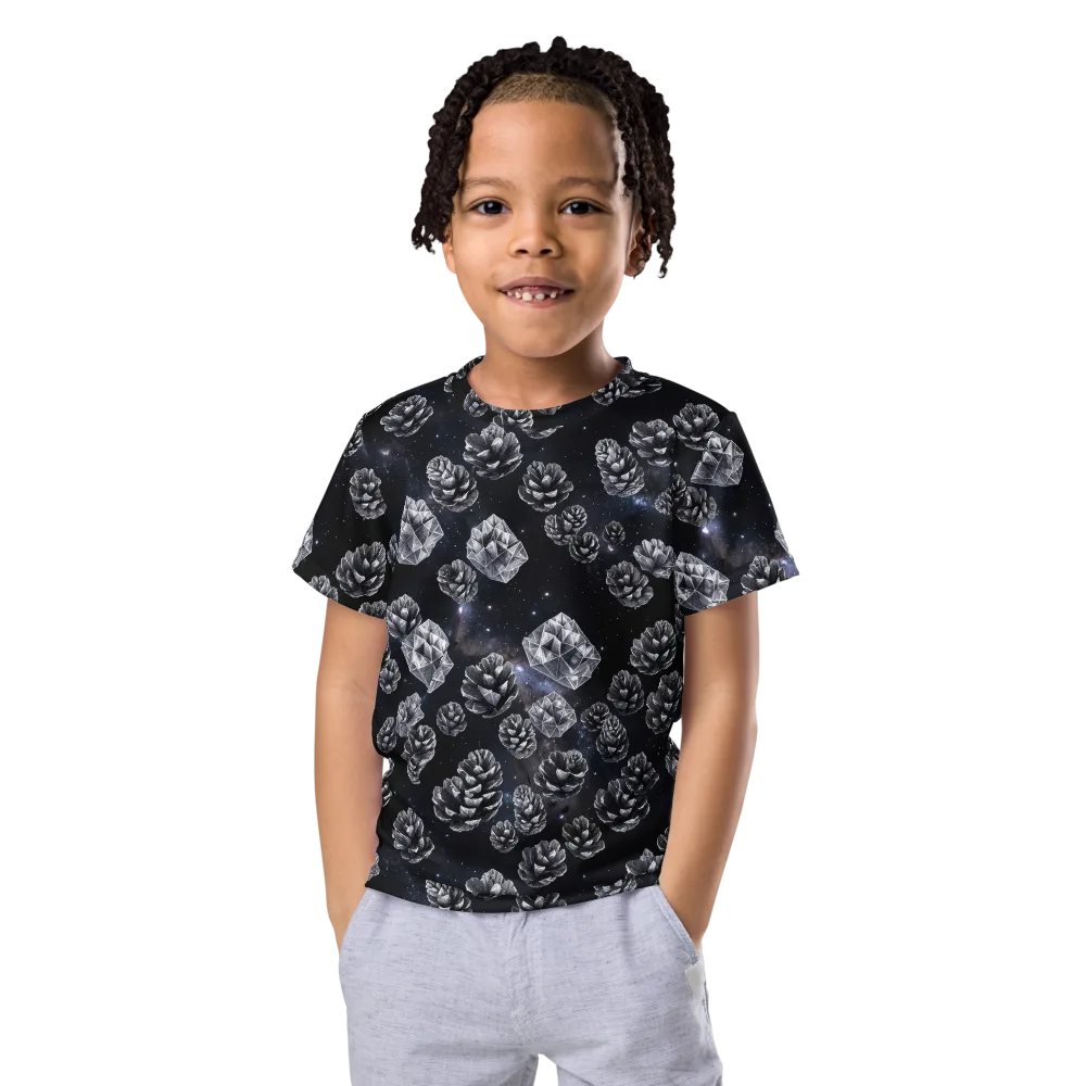 Cosmic Cone Constellation on Kids Crew Neck T-Shirt — Front