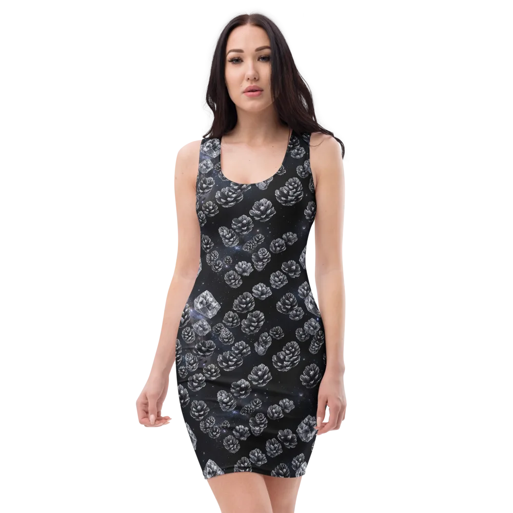 Cosmic Cone Constellation on Bodycon Dress — Front