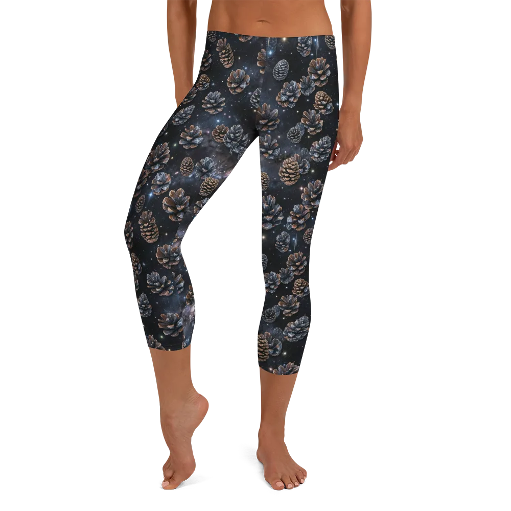 Cosmic Conifer on Capri Leggings — Front