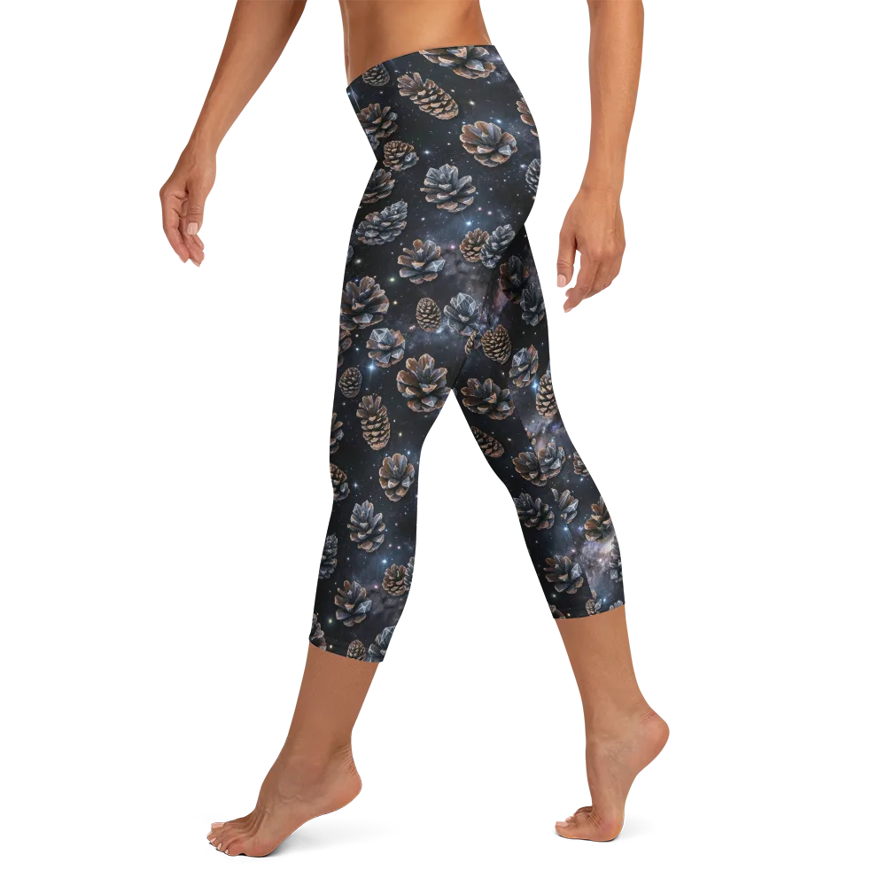 Cosmic Conifer on Capri Leggings — Left