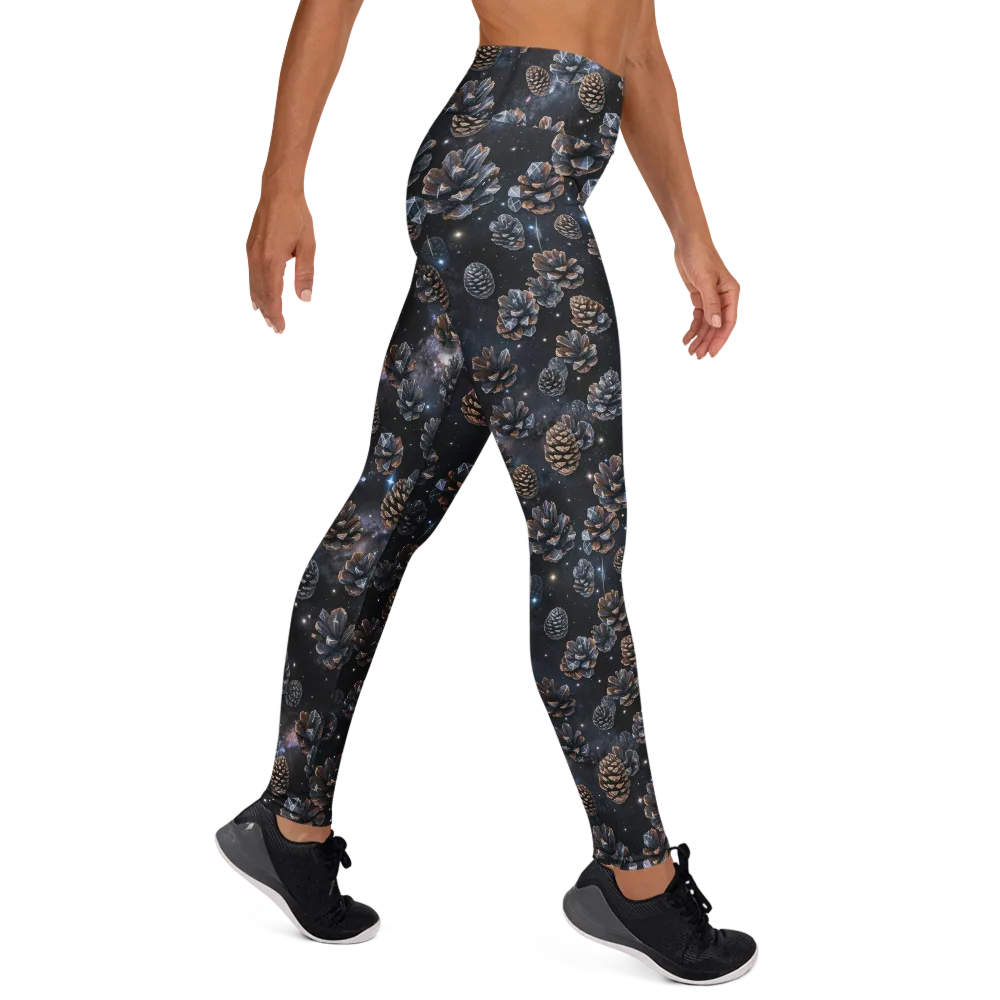 Cosmic Conifer on Yoga Leggings — Right