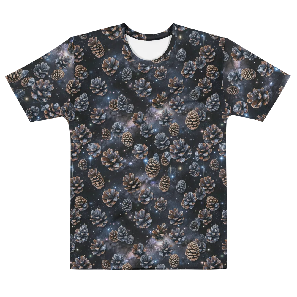 Cosmic Conifer on Men's Cotton Crew Neck T-Shirt — Front