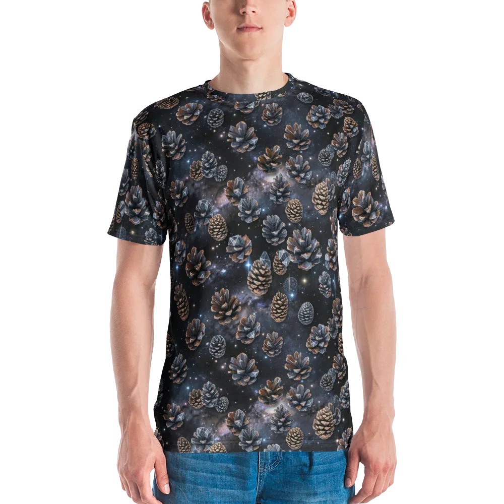 Cosmic Conifer on Men's Crew Neck T-Shirt — Front