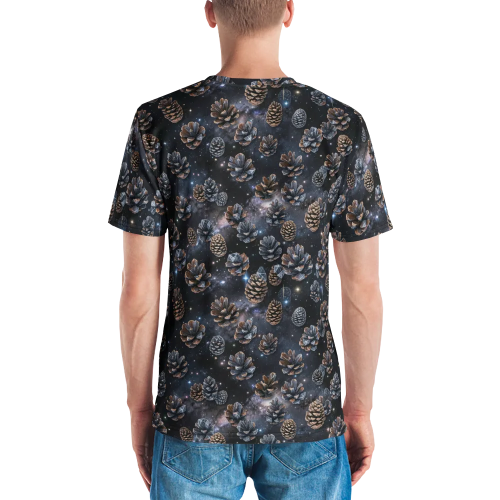 Cosmic Conifer on Men's Crew Neck T-Shirt — Back