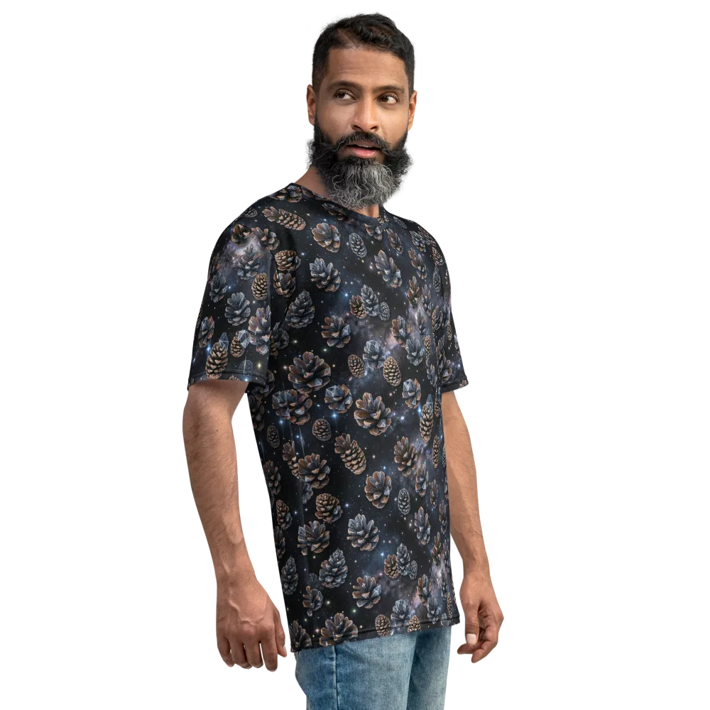Cosmic Conifer on Men's Crew Neck T-Shirt — Right