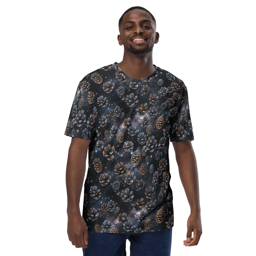 Cosmic Conifer on Men's Crew Neck T-Shirt — Front