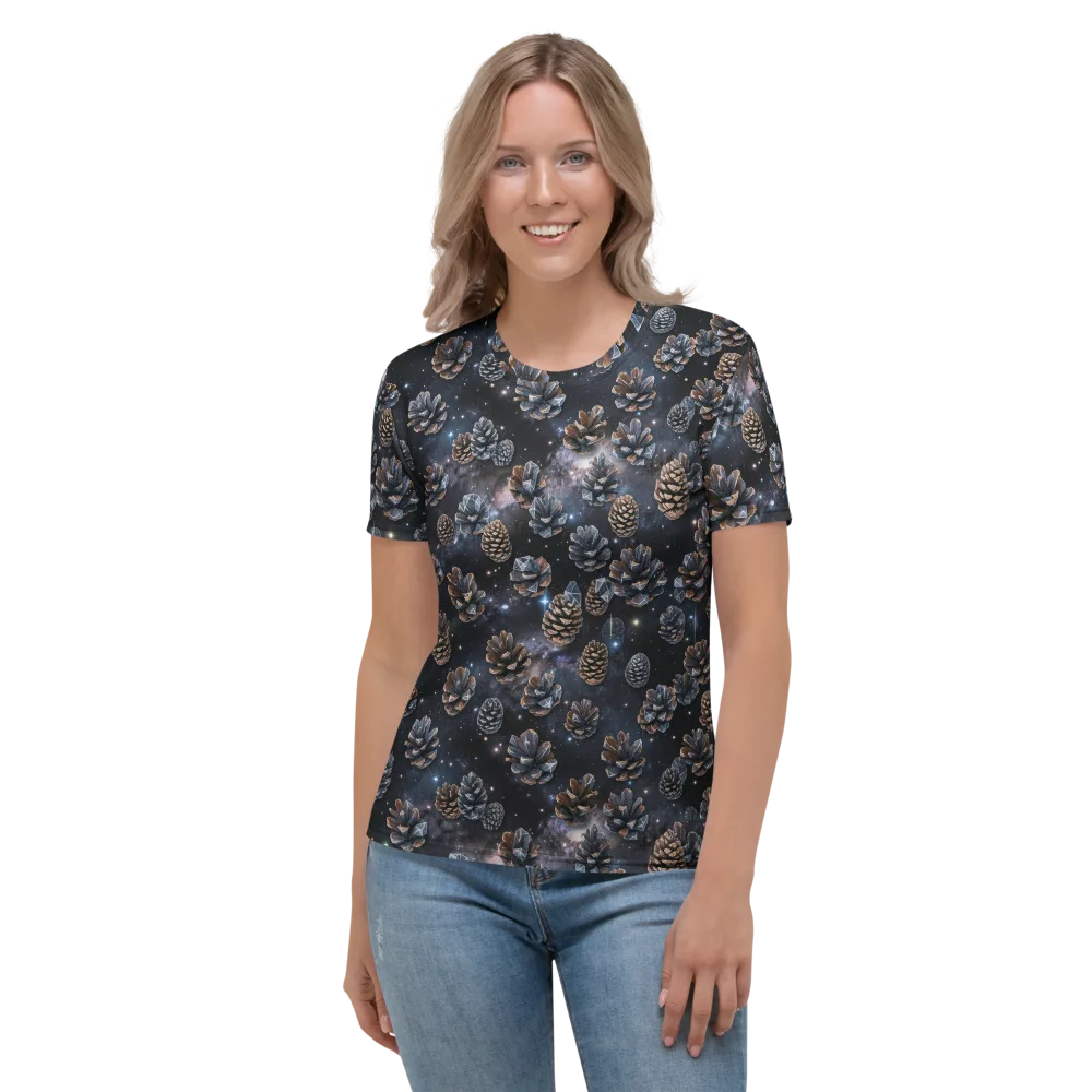 Cosmic Conifer on Women's Crew Neck T-Shirt — Front