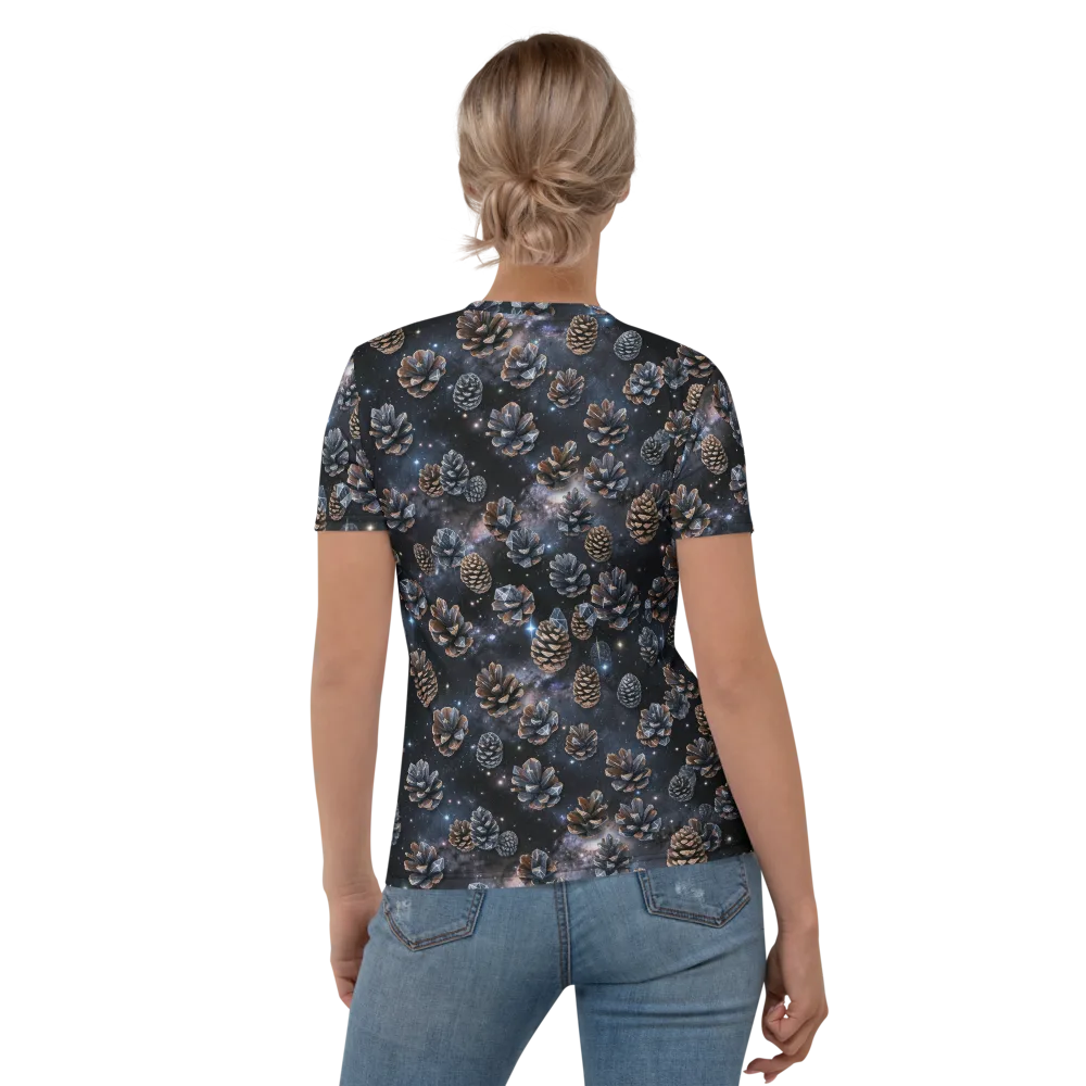 Cosmic Conifer on Women's Crew Neck T-Shirt — Back