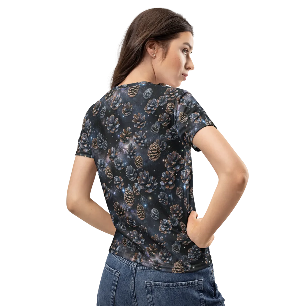 Cosmic Conifer on Women's Crew Neck T-Shirt — Back