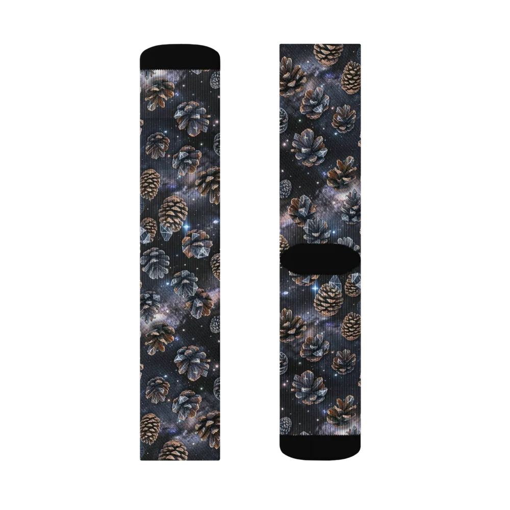 Cosmic Conifer on Socks — Left Sock
