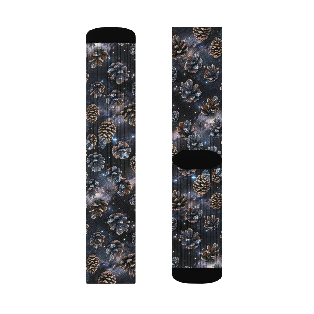 Cosmic Conifer on Socks — Right Sock