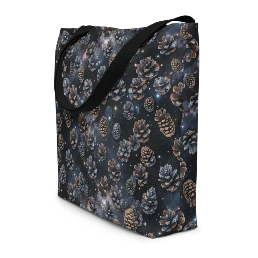 Cosmic Conifer on a Large Tote Bag W/ Pocket