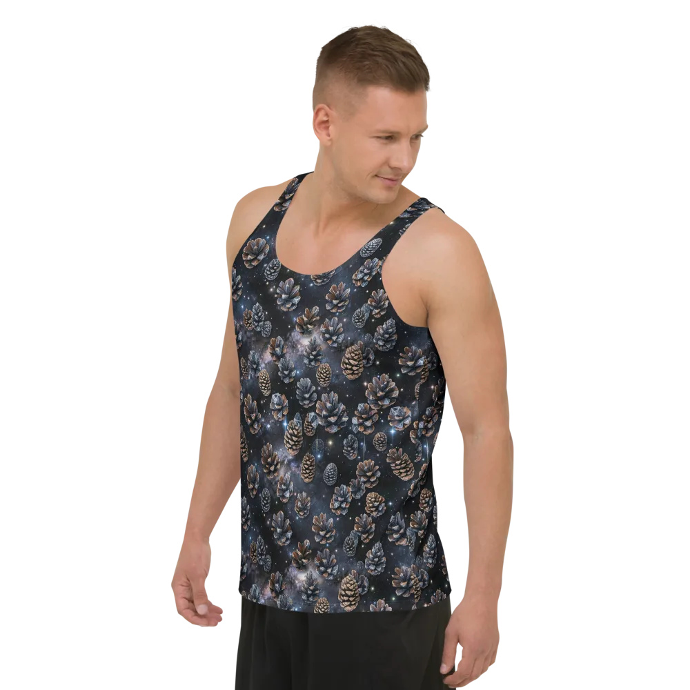 Cosmic Conifer on Men's Tank Top — Left Front