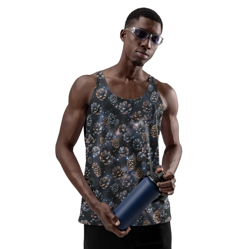 Cosmic Conifer on Men's Tank Top — Front