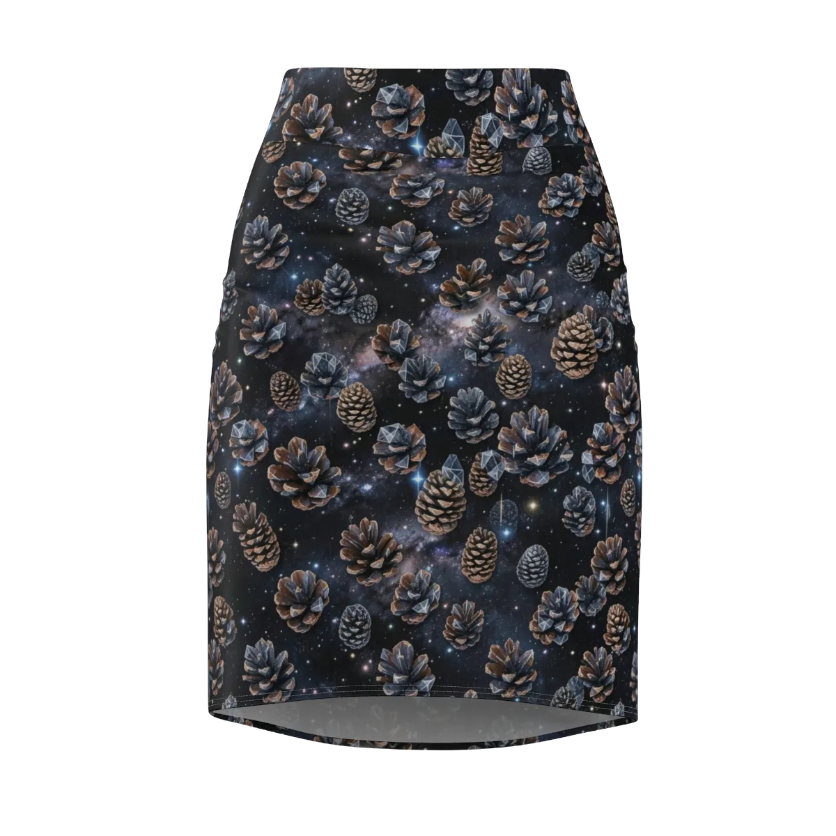 Cosmic Conifer on Pencil Skirt — Front