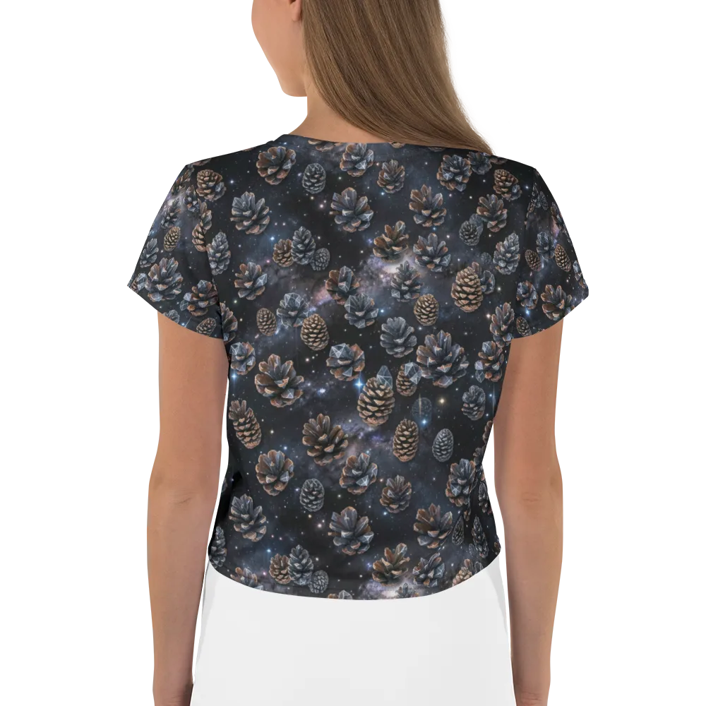 Cosmic Conifer on Crop Tee — Back