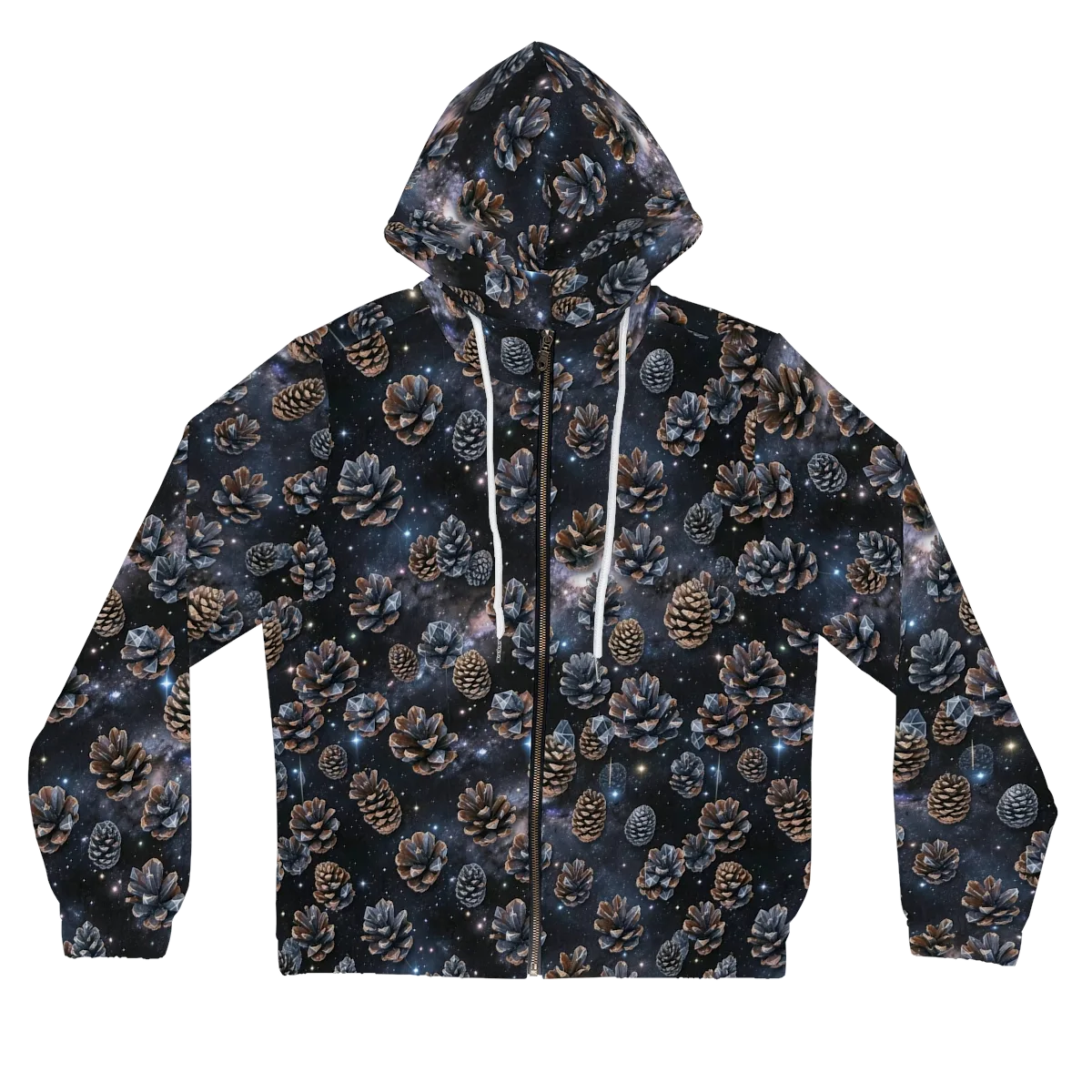 Cosmic Conifer on Women's Full-Zip Hoodie — Front