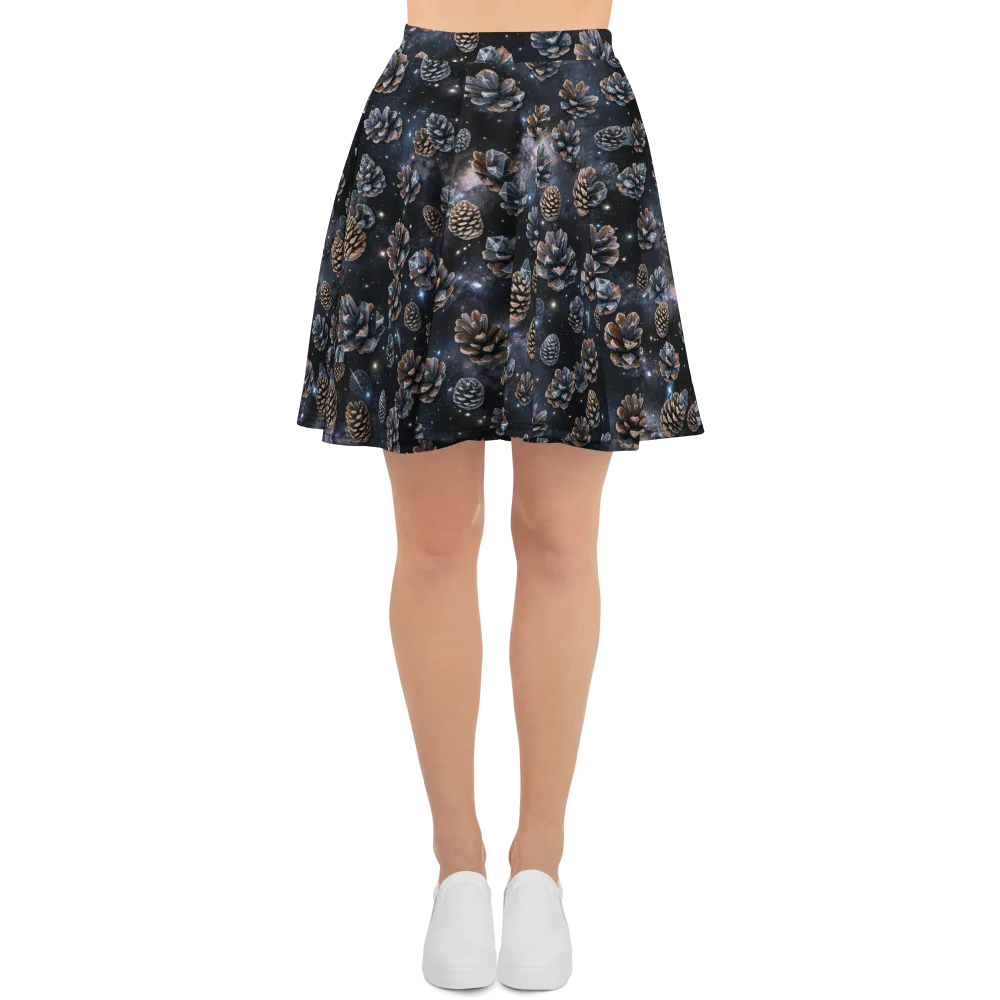 Cosmic Conifer on Skater Skirt — Front