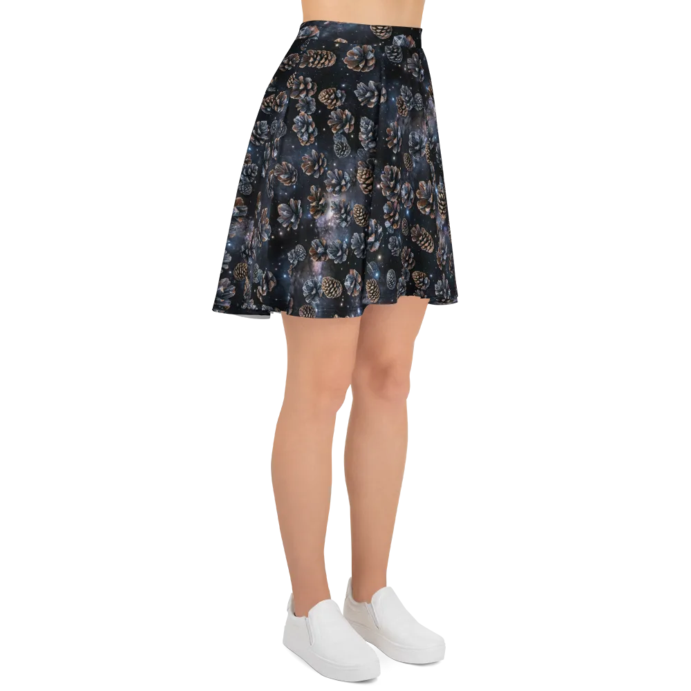Cosmic Conifer on Skater Skirt — Right