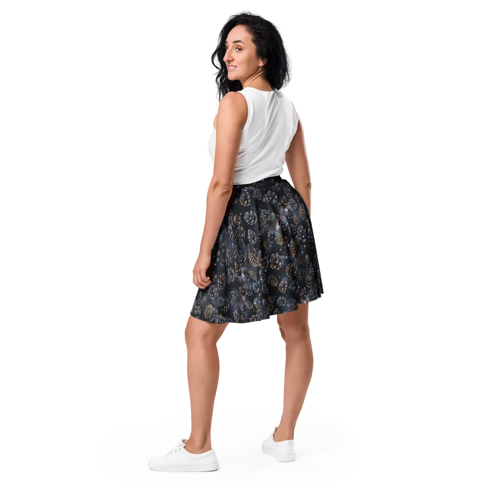 Cosmic Conifer on Skater Skirt — Back