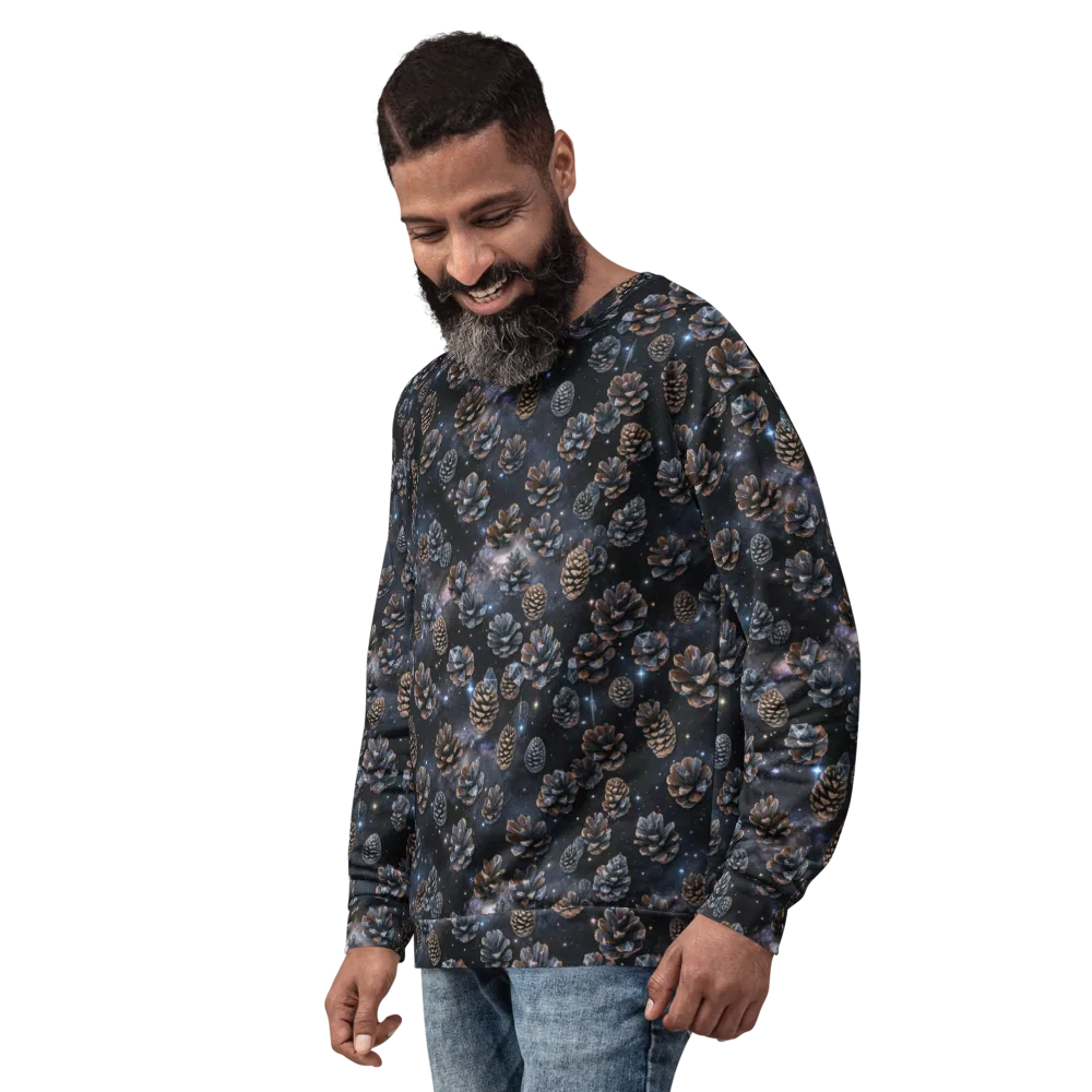 Cosmic Conifer on Sweatshirt — Left Front