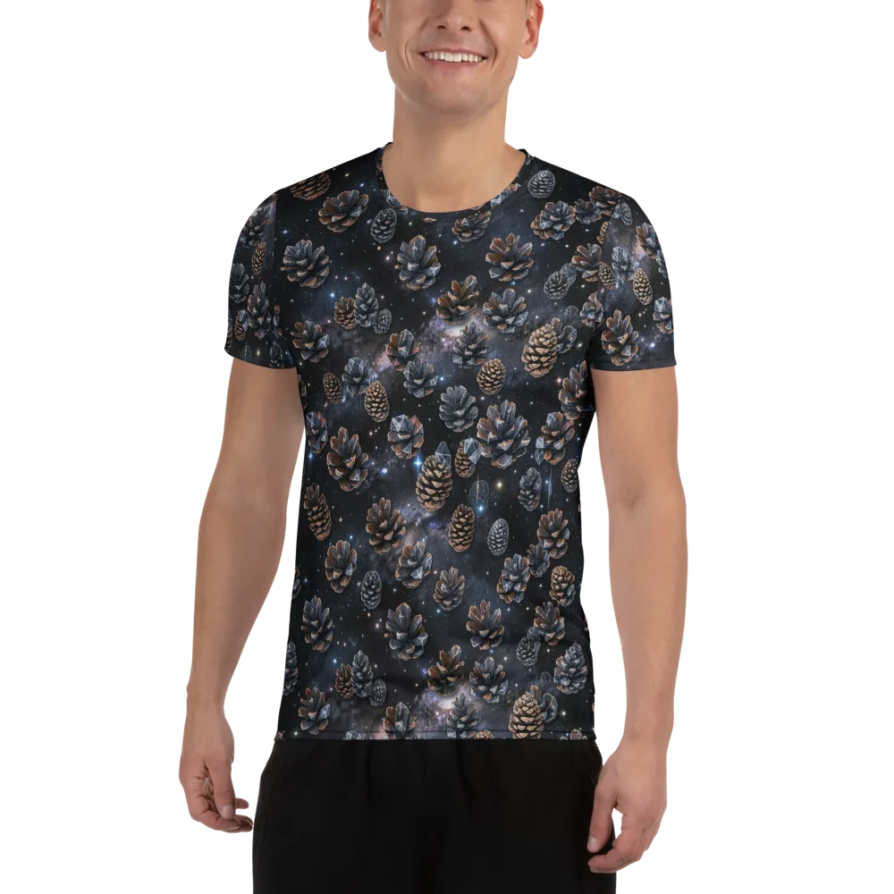Cosmic Conifer on Men's Athletic T-Shirt — Front