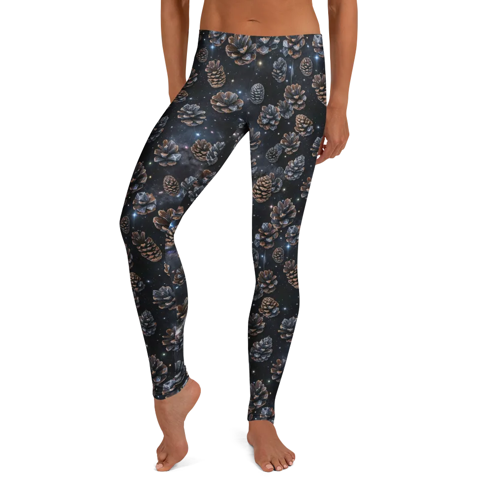 Cosmic Conifer on Leggings — Front