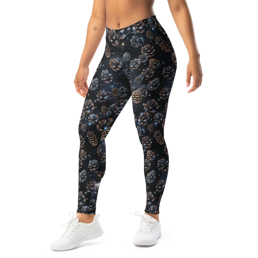 Cosmic Conifer on Leggings — Left Front