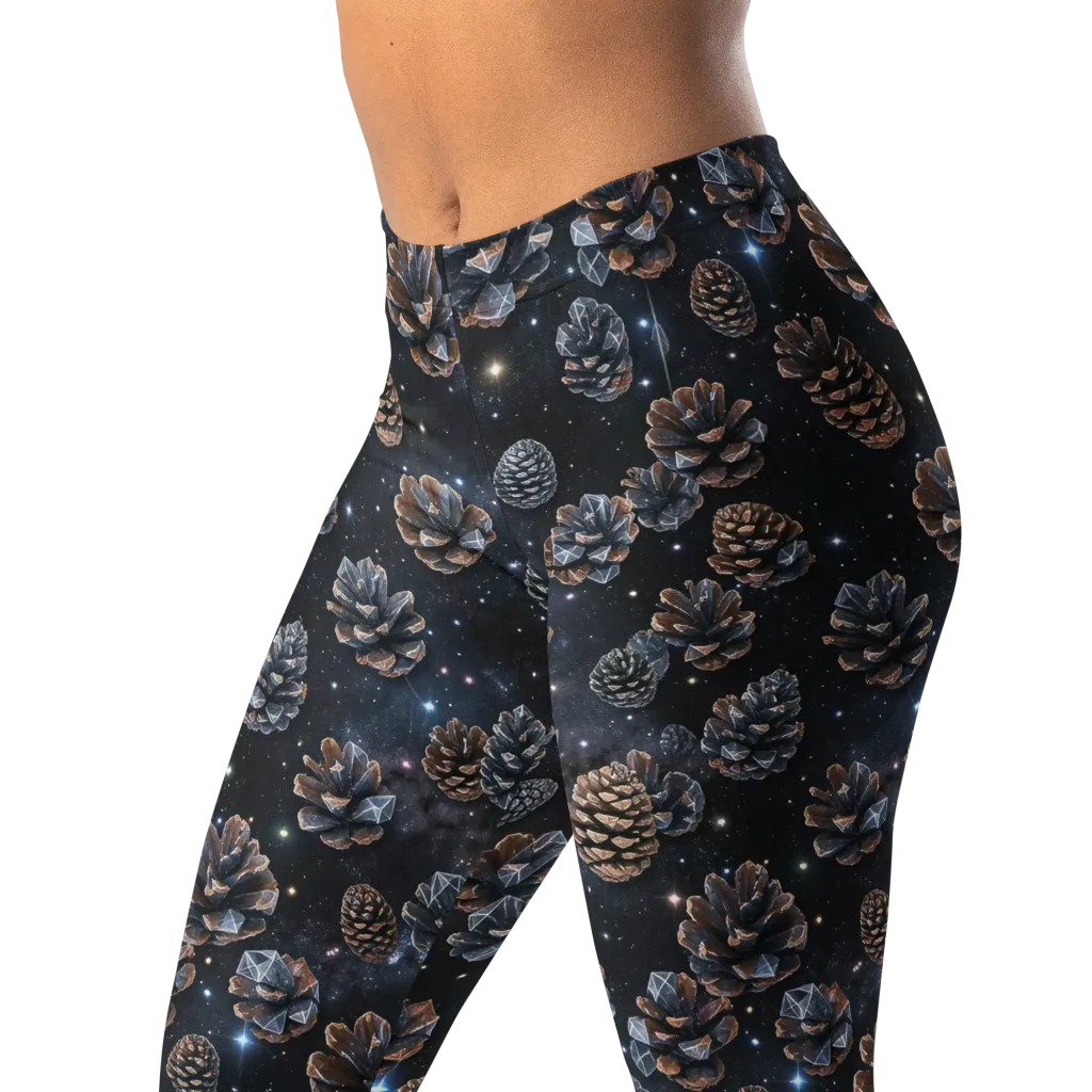Cosmic Conifer on Leggings — Left Front