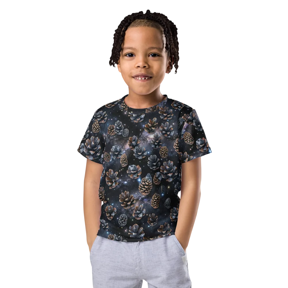 Cosmic Conifer on Kids Crew Neck T-Shirt — Front