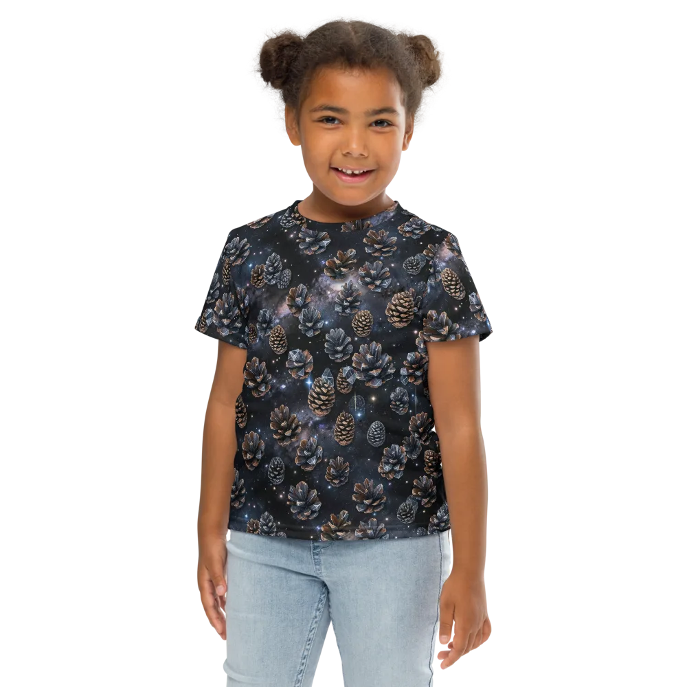 Cosmic Conifer on Kids Crew Neck T-Shirt — Front