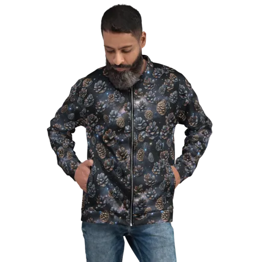 Cosmic Conifer on a Bomber Jacket