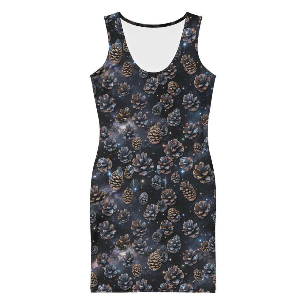 Cosmic Conifer on Bodycon Dress — Front