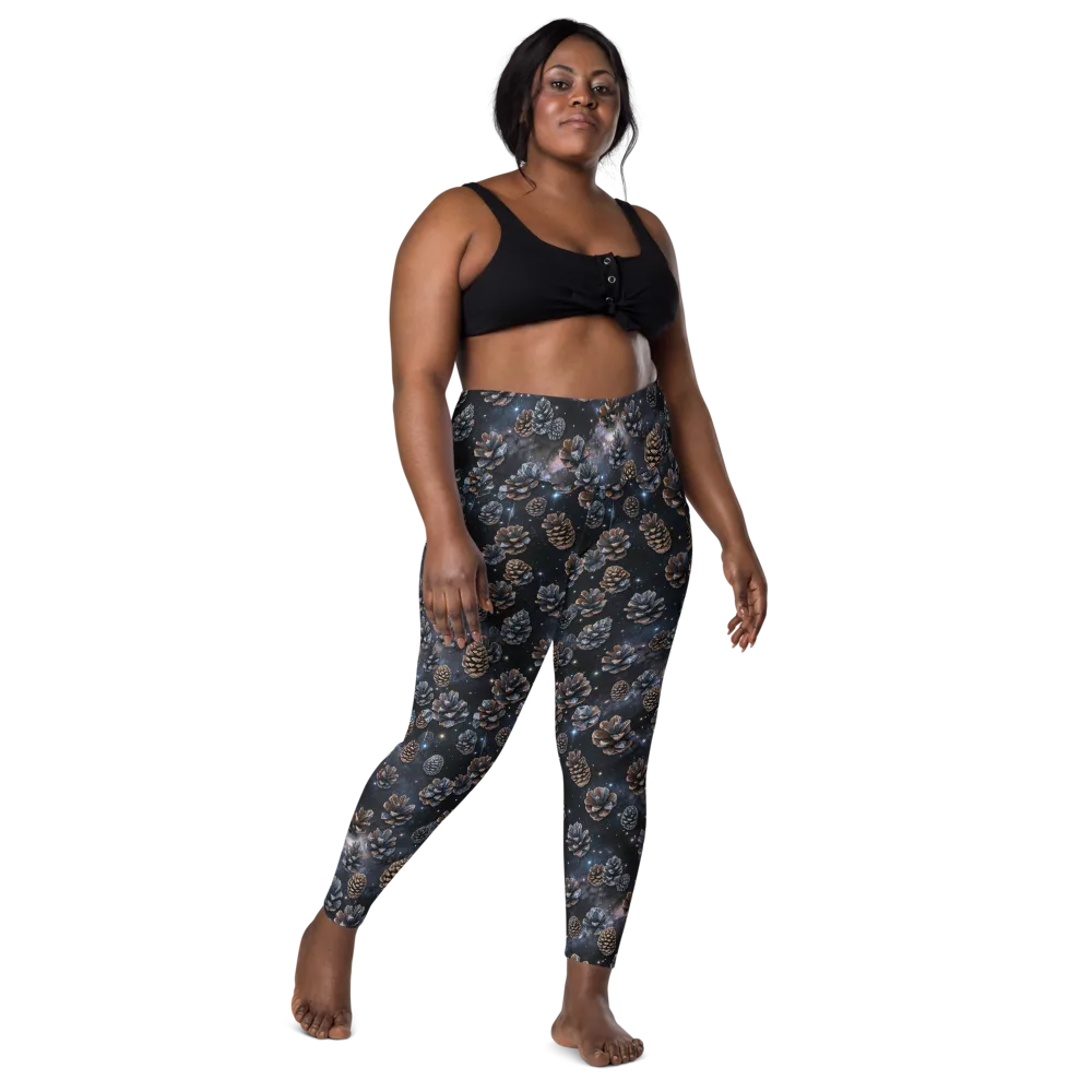 Cosmic Conifer on Leggings with Pockets — Front