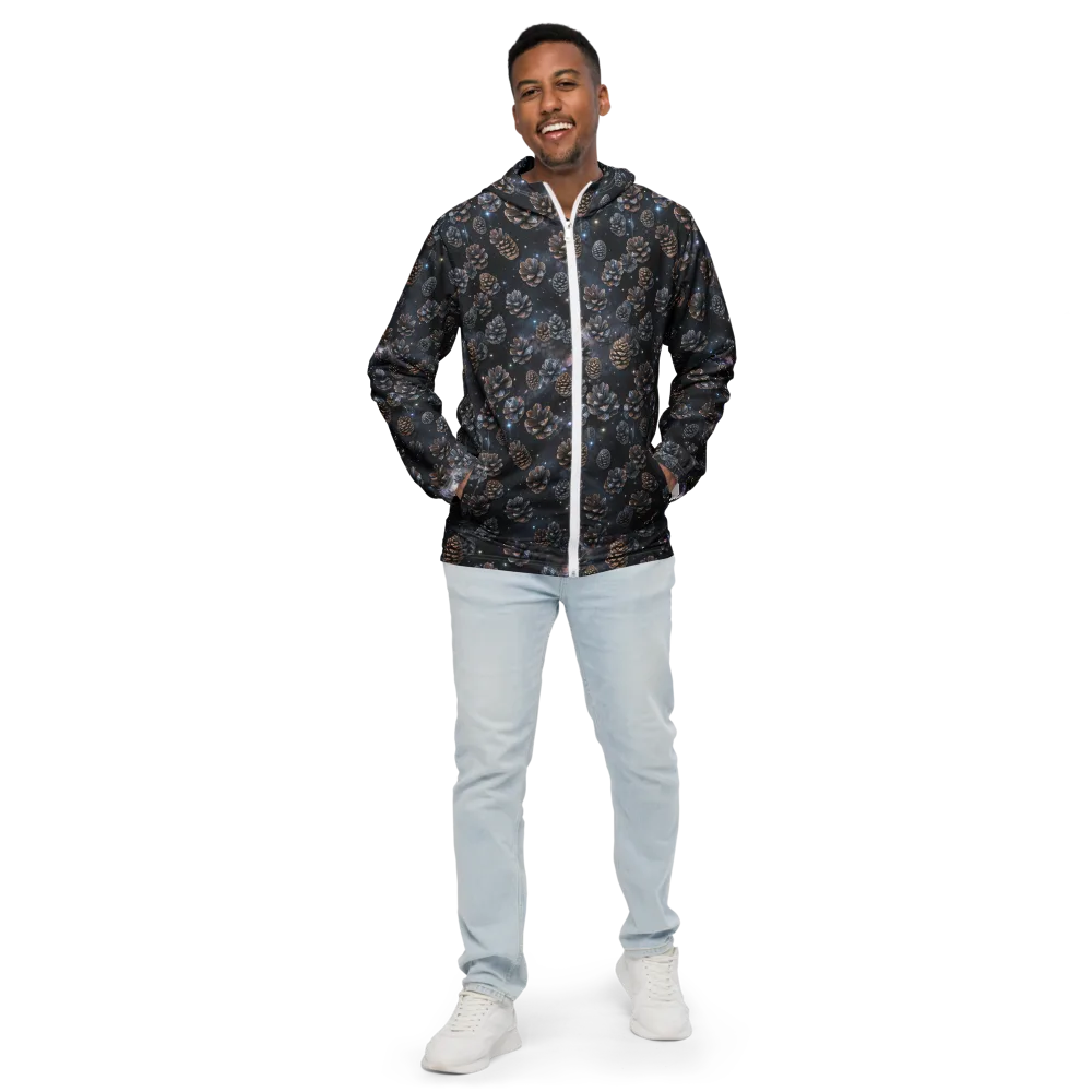 Cosmic Conifer on Men's Windbreaker — Front
