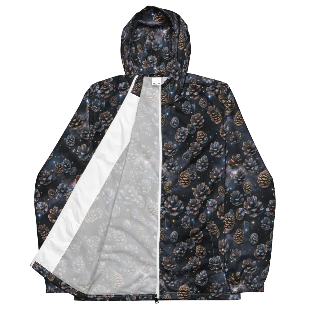 Cosmic Conifer on Men's Windbreaker — Front