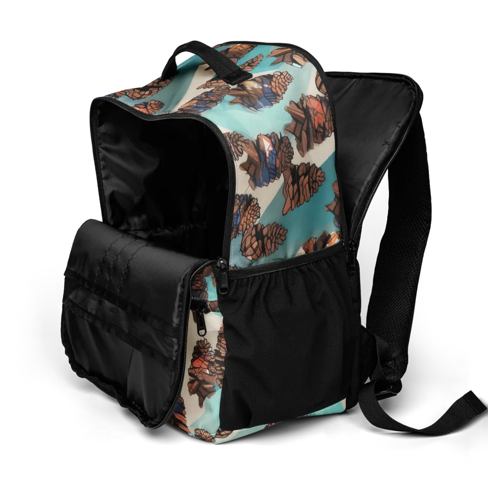 Turquoise Pinecone on Utility Backpack — Product details 2