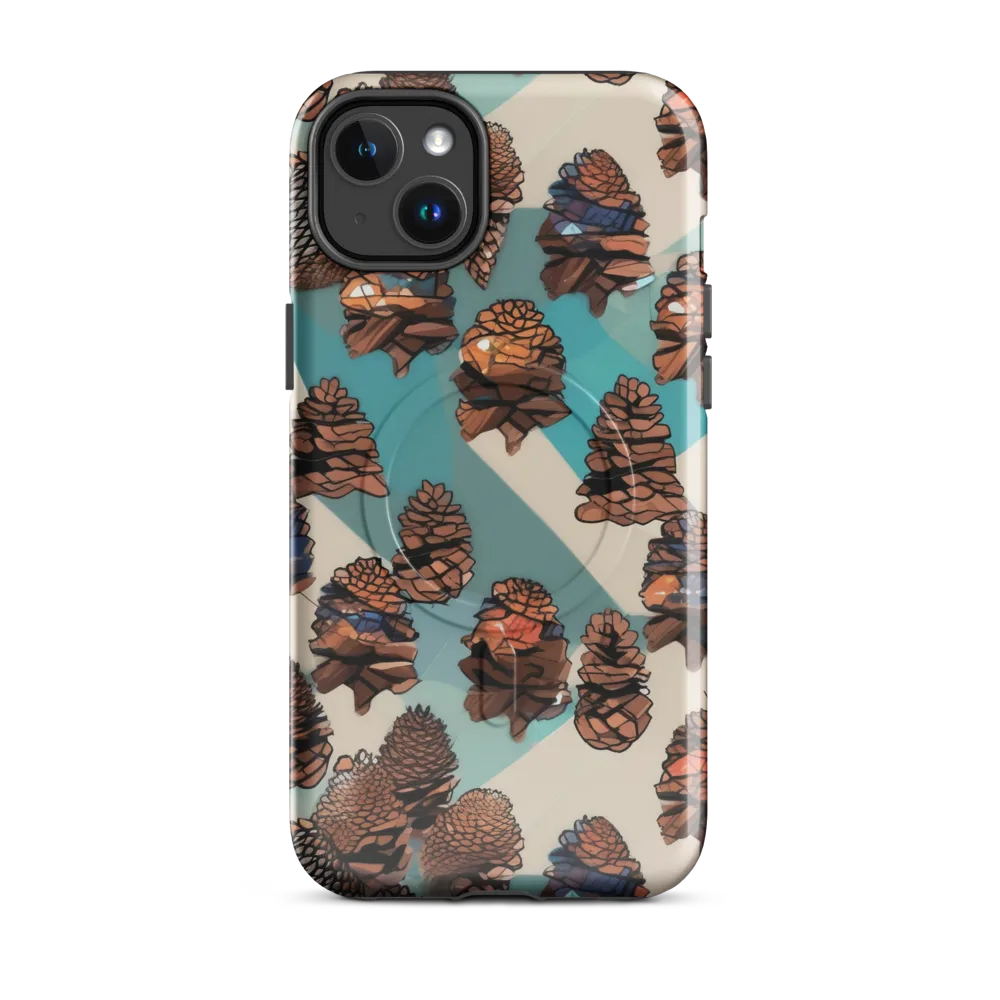 Turquoise Pinecone on MagSafe Tough Case for iPhone® — Front