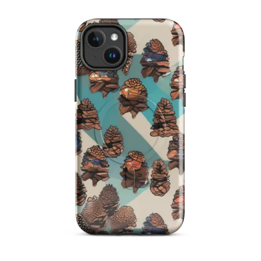 Turquoise Pinecone on a MagSafe Tough Case for iPhone®