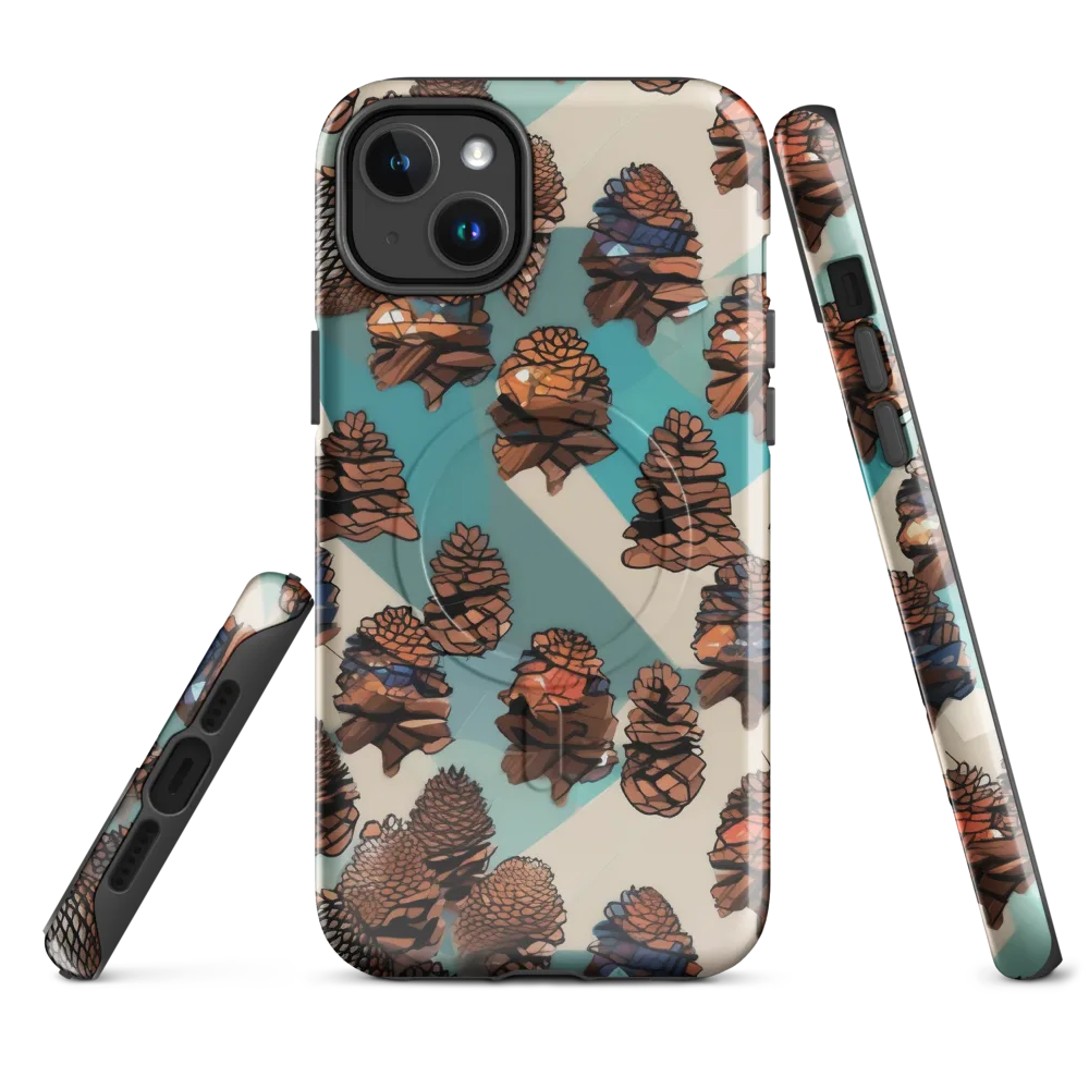 Turquoise Pinecone on MagSafe Tough Case for iPhone® — Front